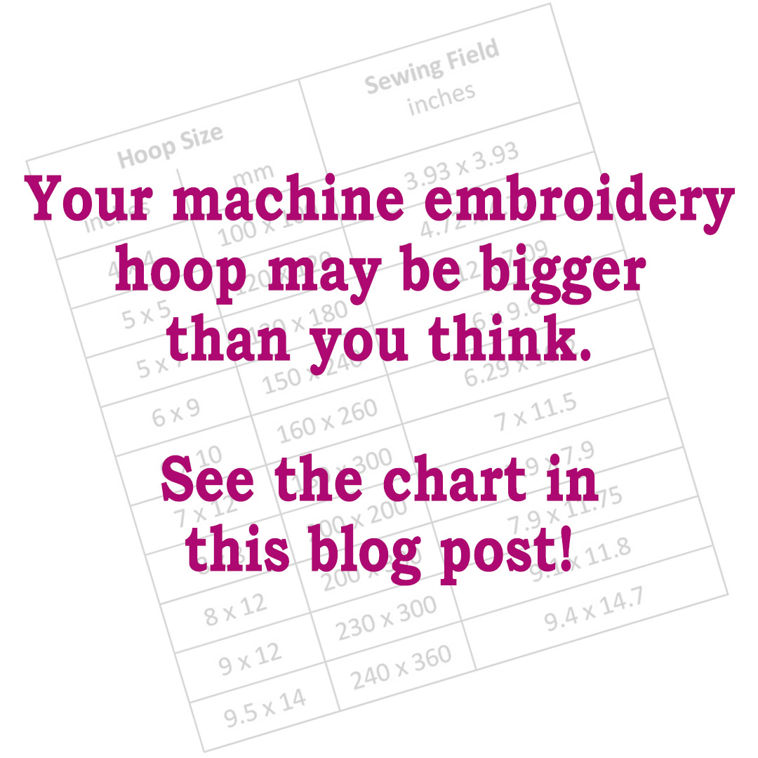 Hoop Size Chart Your machine... - Secrets of Embroidery | Facebook