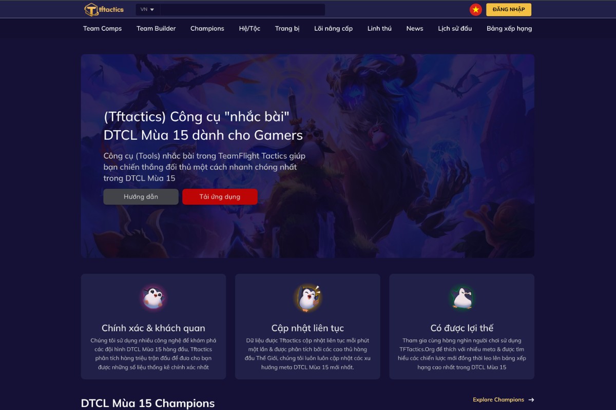 Tactic tool - lịch sử đấu tft tftactics.org | Hanoi