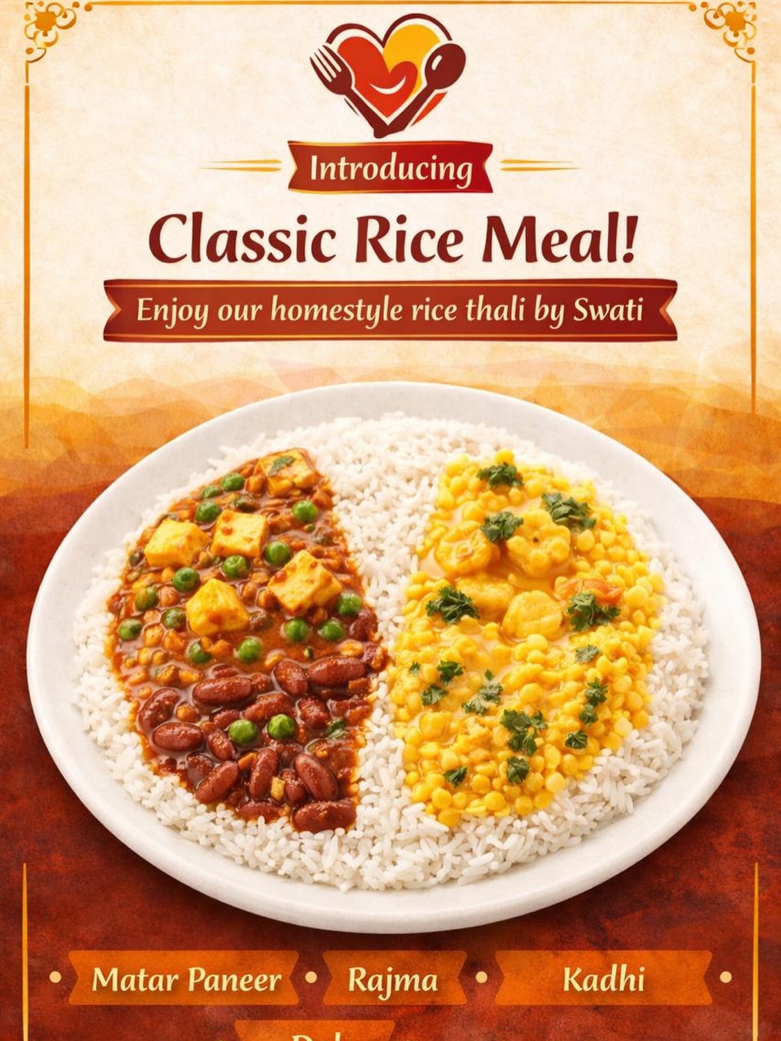 Happy - Introducing our Classic Rice Meal Thali… ️ Where spices hug ...