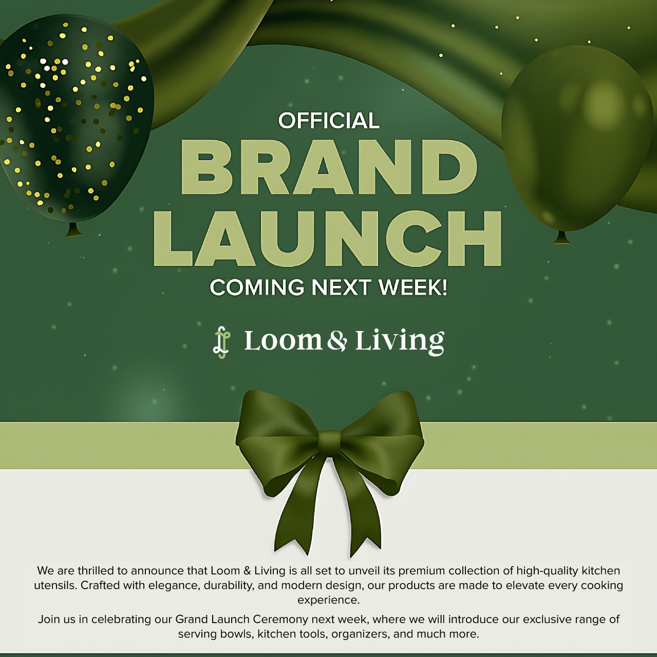 Loom - 🎉 BRAND LAUNCH – COMING NEXT WEEK! 🎉 Loom & Living is excited to ...