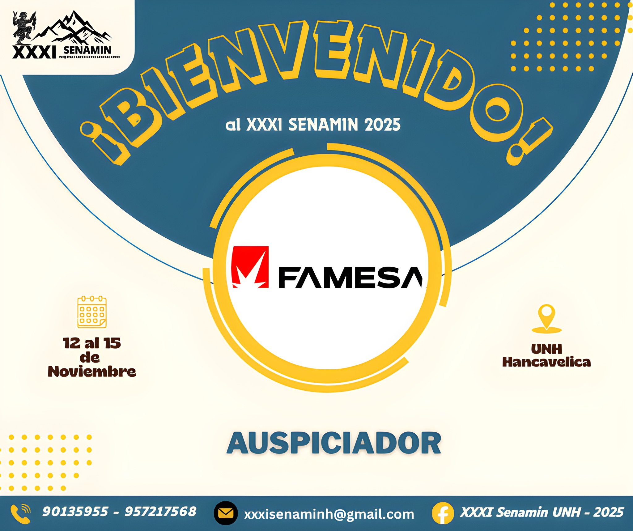 💥⛏️ ¡Seguimos sumando aliados... - XXXI Senamin UNH - 2025 | Facebook