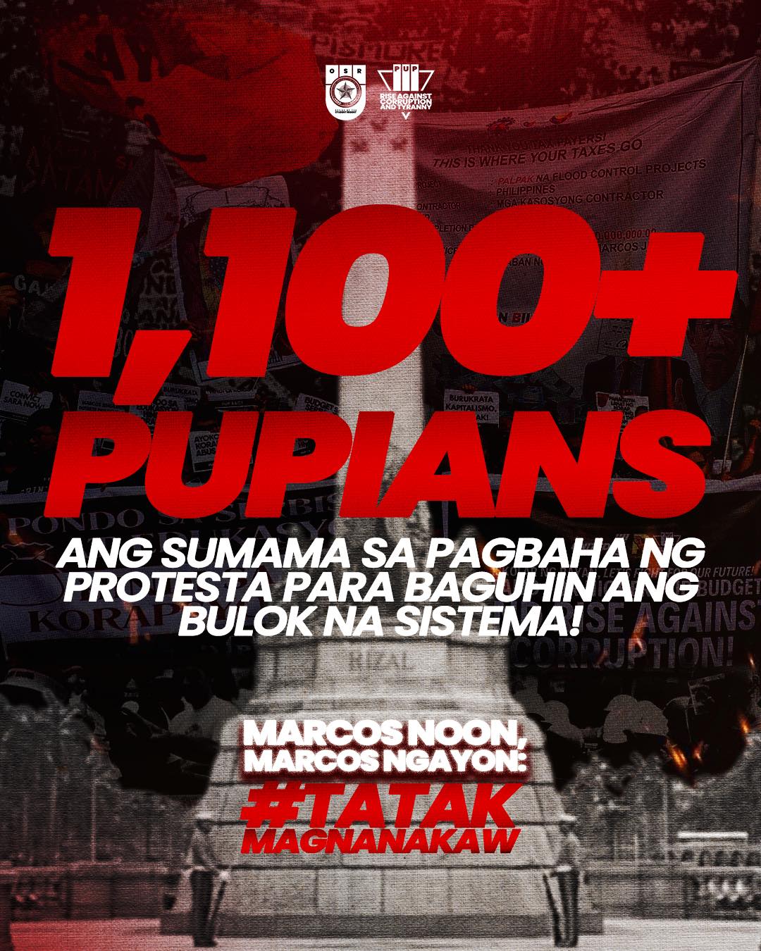 PUP Rise Against Corruption and Tyranny