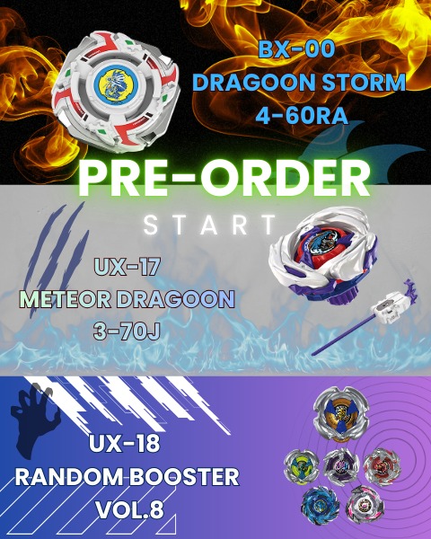 Now open for pre-order! Beyblade X CX-13 CX-14 CX-15 UX-19 CX-18