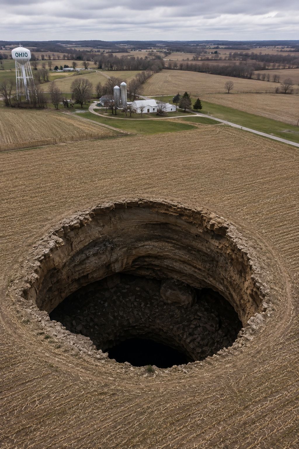Massive sinkhole discovered in rural Maine farmland