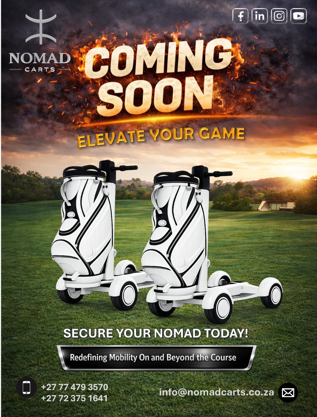 Nomad - Something new is arriving on the course. Nomad Carts is ...