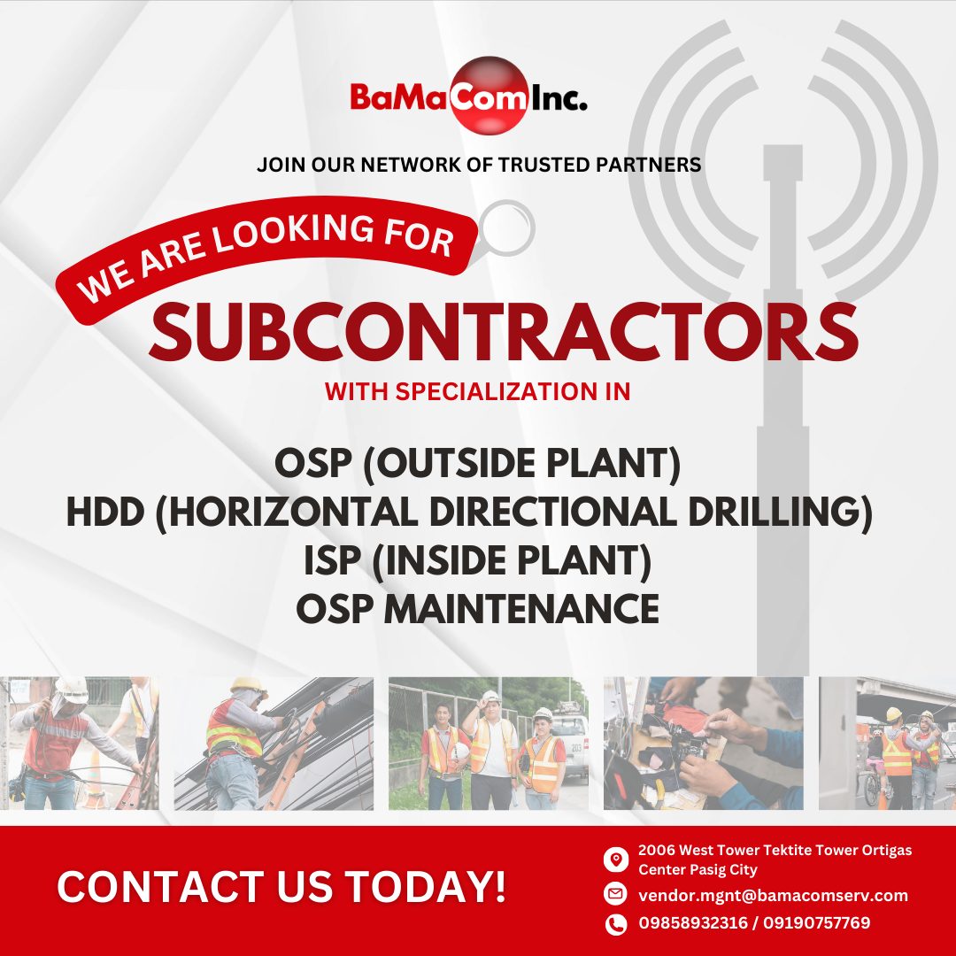 Bamacom Inc. Subcontractor... - Fibercom Telecom Phils., Inc | Facebook
