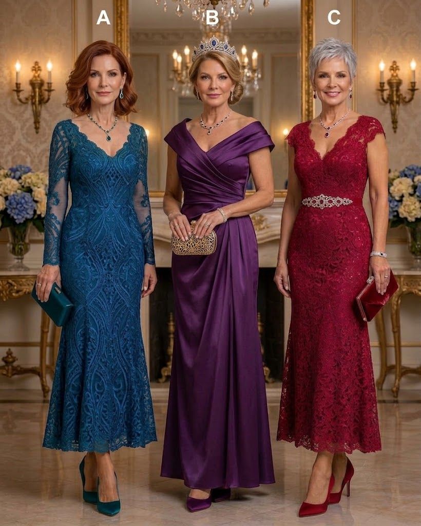 liv foster clara one-shoulder rosette satin a-line maxi dress 💍✨ THREE STUNNING GOWNS, BUT I CAN ONLY PICK ONE FOR MY DAUGHTER'S WEDDING! 👗❤️ It's a formal evening wedding and I want to feel elegant and timeless. I've narrowed it down Navy Blue Lace A-line Fore COLOR:ROSE Gowns Soirées in sunny