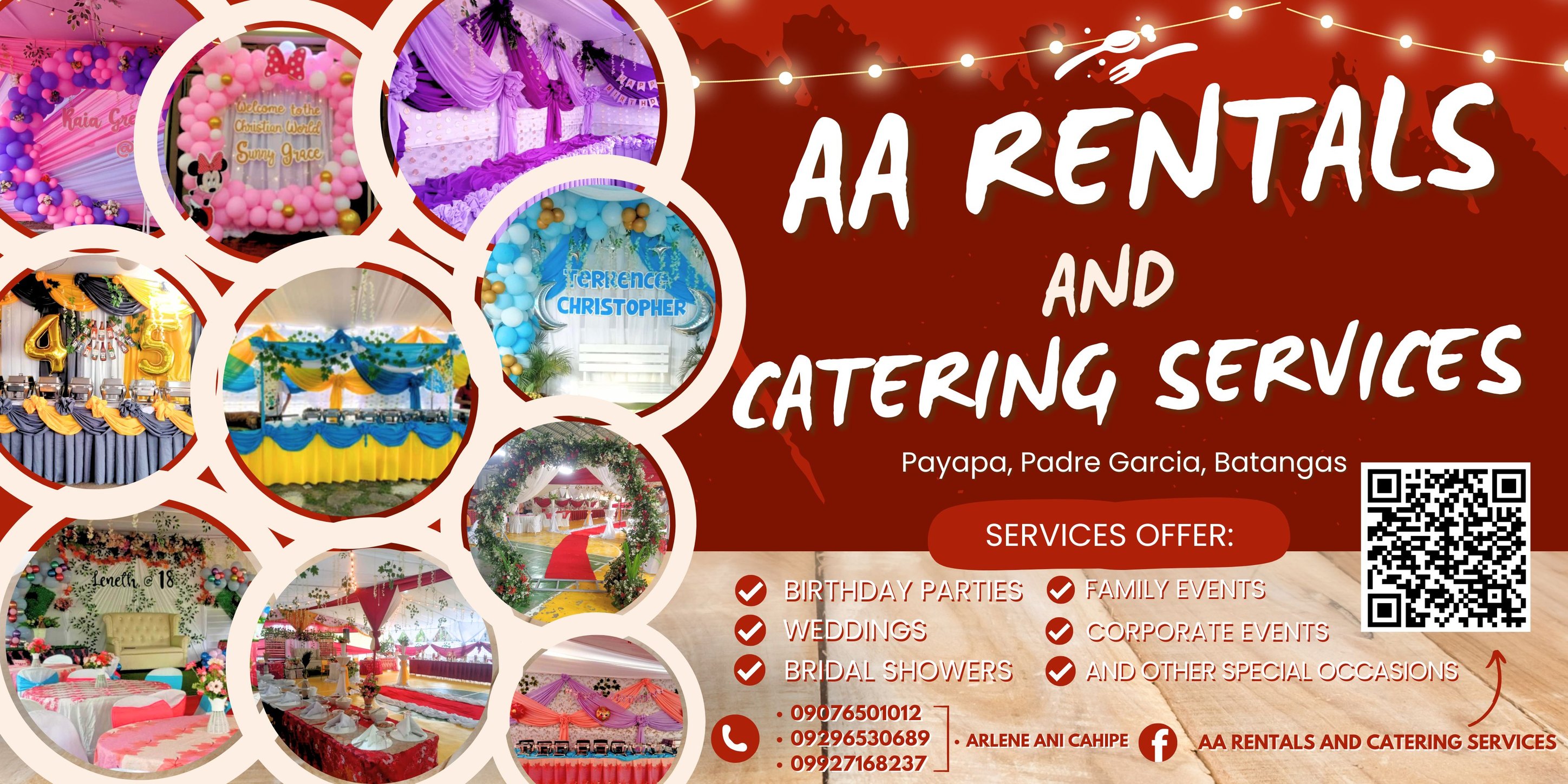 AA Rentals & Catering Services | Padre Garcia