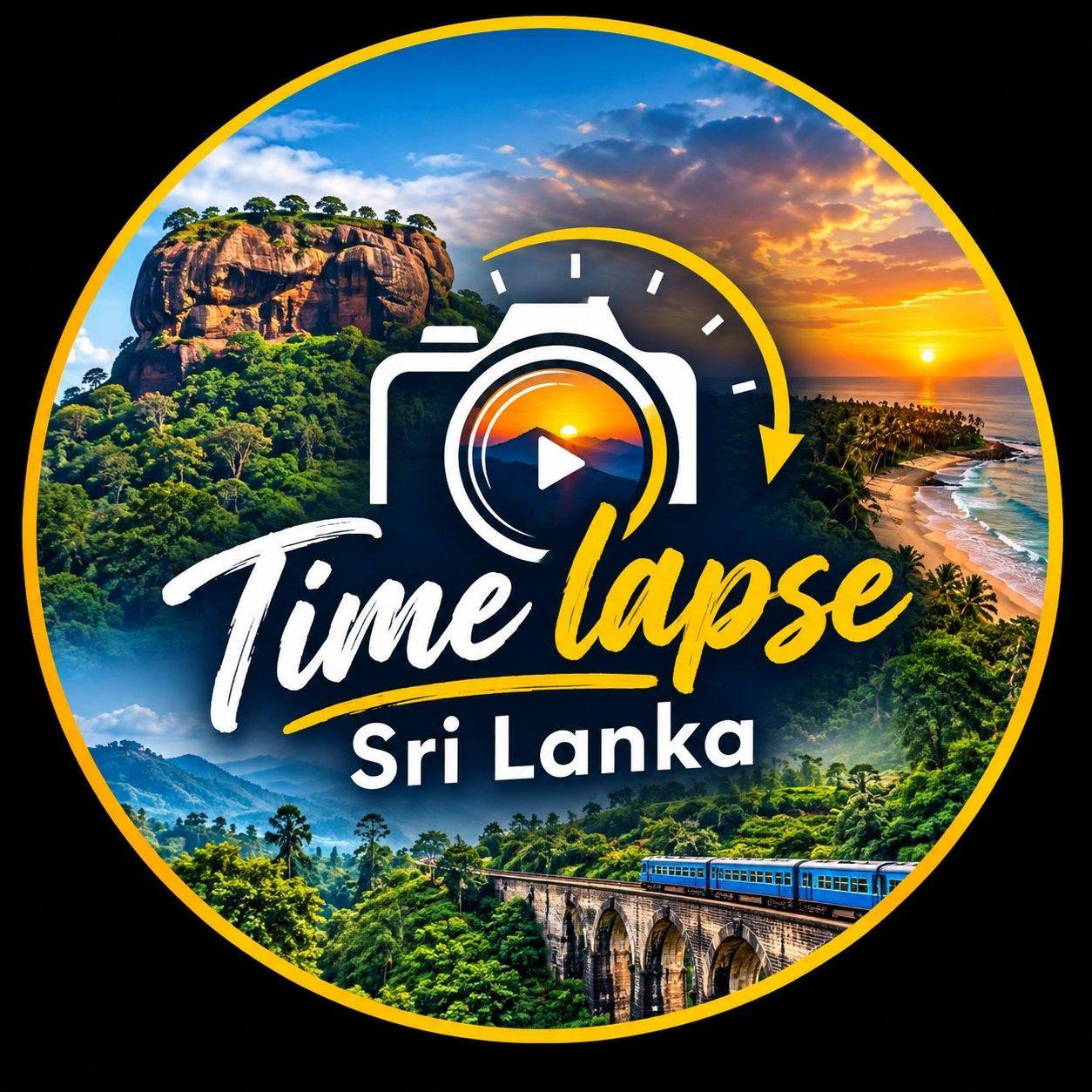 An evening with the sun setting behind the mountains. #srilanka # ...
