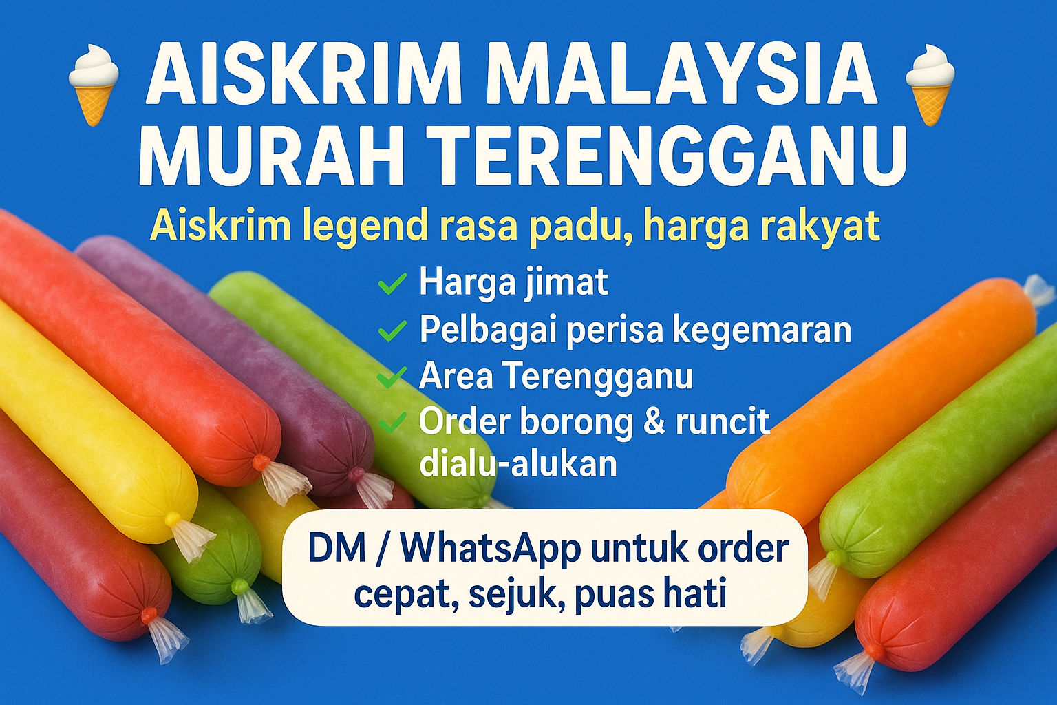 Aiskrim Malaysia Melaka - . 🚗🚗🚗💨💨💨 COD minimum 20 batang. Caj ...