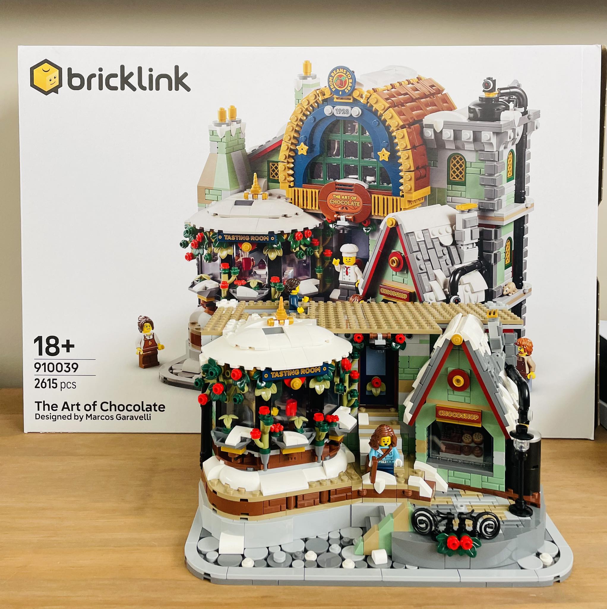 Building the art of chocolate lego set