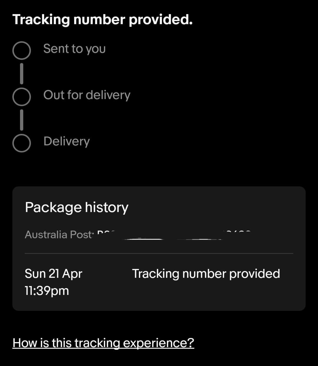 Auspost Tracking Number Format