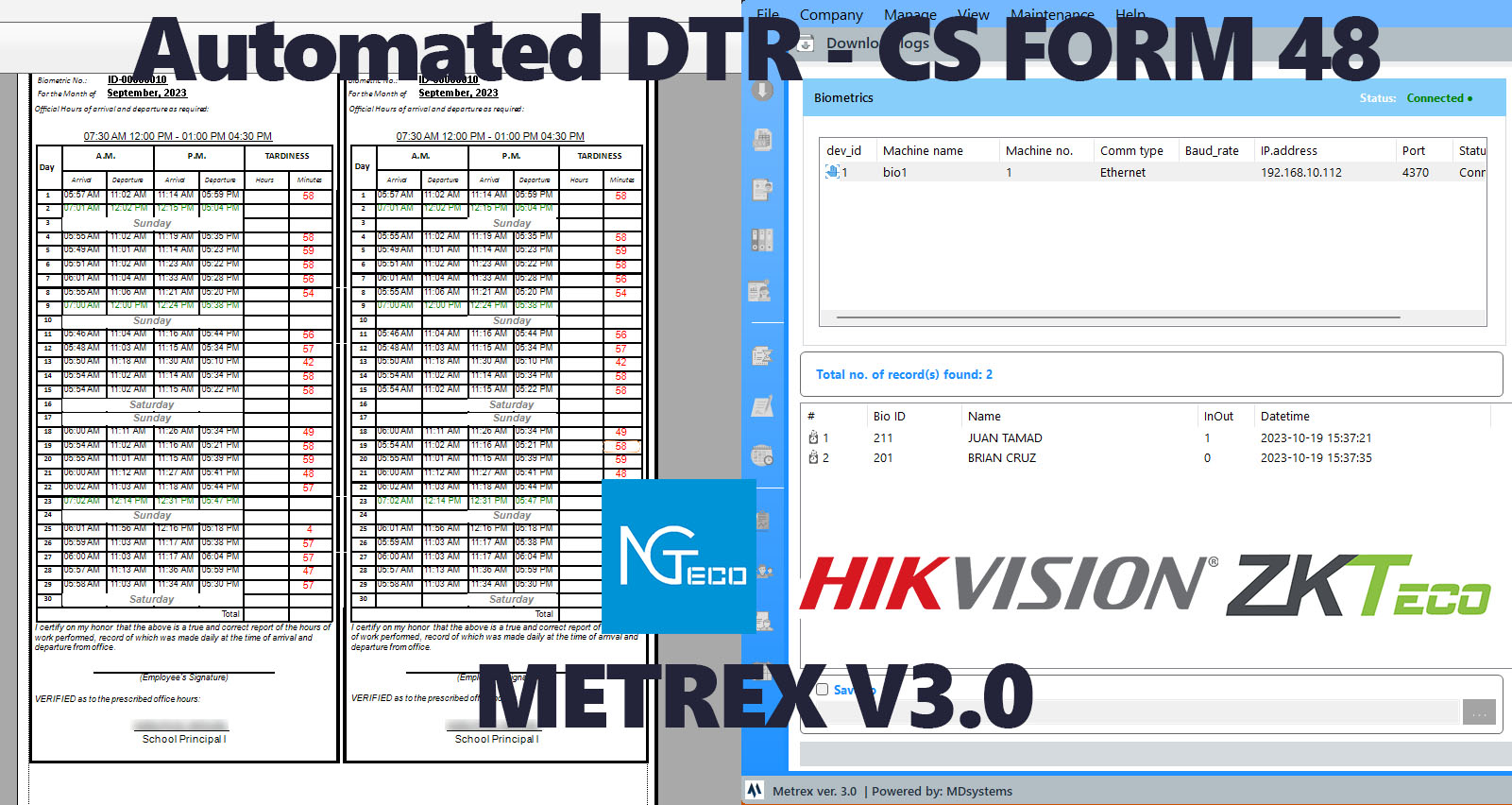 The Easiest... - Metrex Time keeping and Attendance System | Facebook