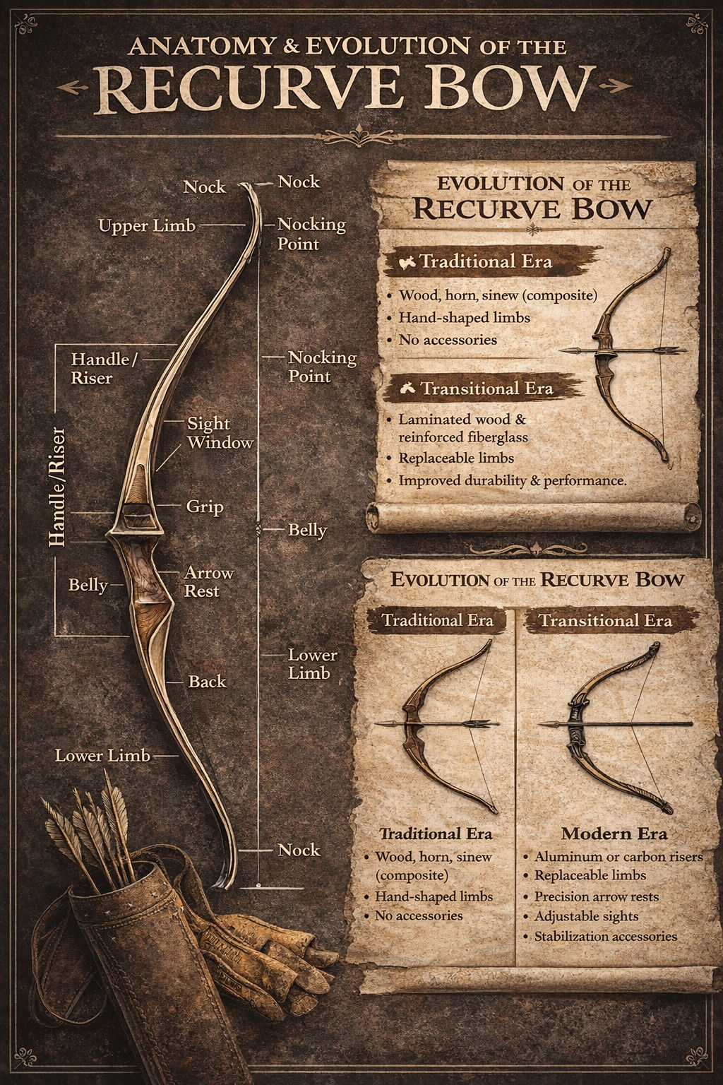The Anchor - RECURVE BOW — PARTS & BASIC FUNCTION A recurve bow is ...
