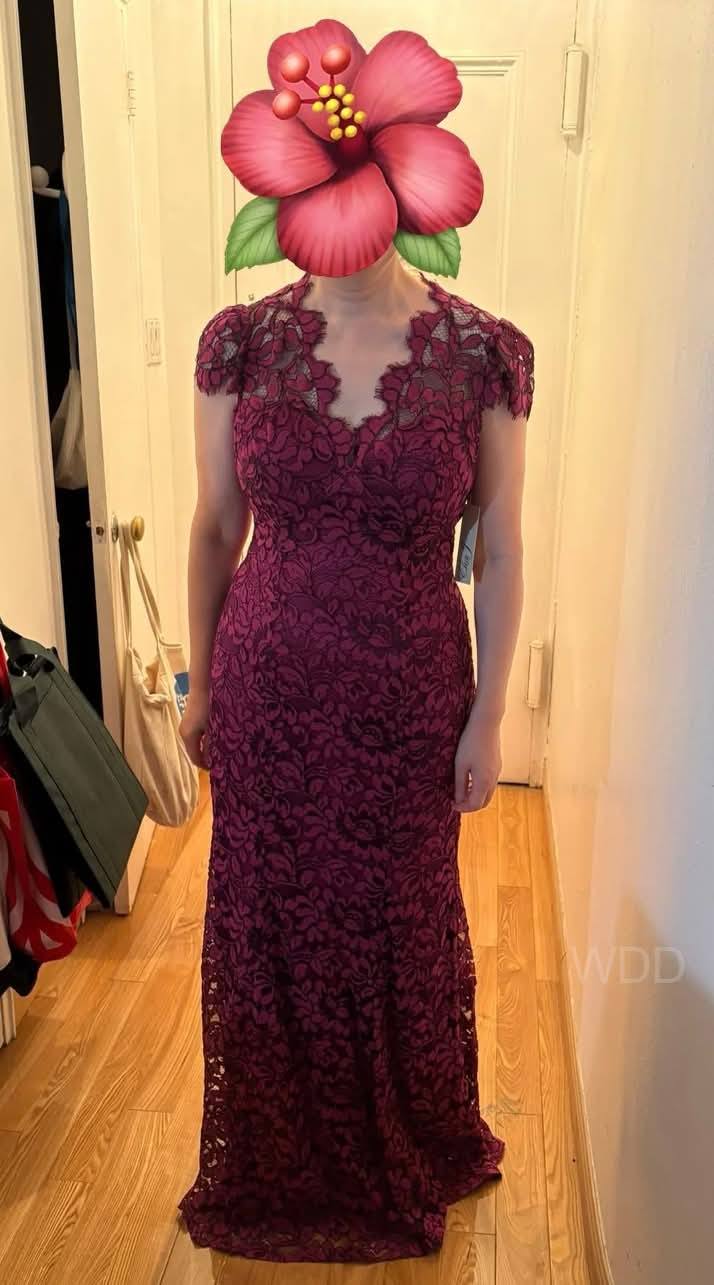 open lace back dress Purple and Black Lace Dark Bebe Gown  Eclipse Costumes