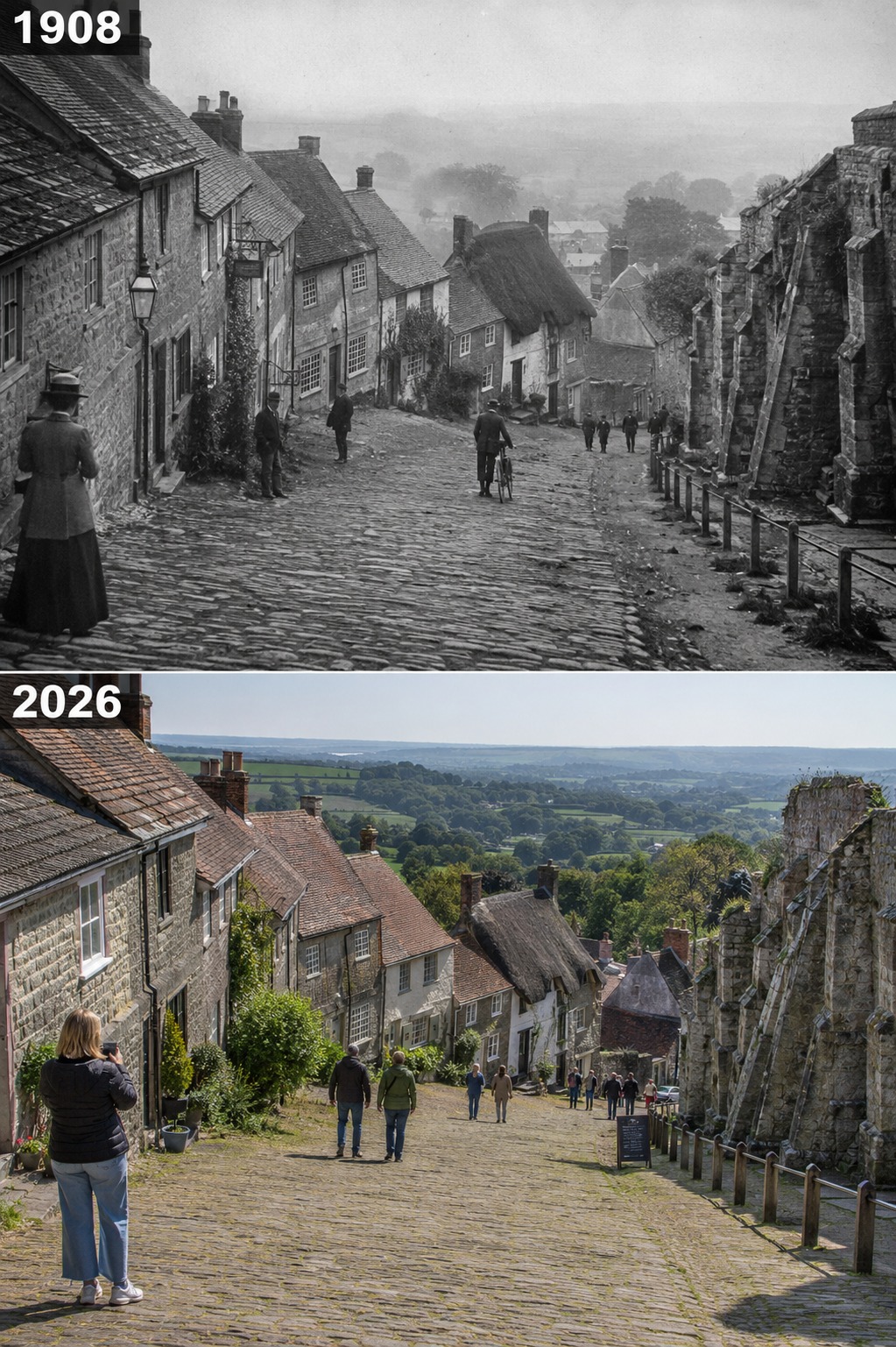 Step into the storybook charm of Shaftesbury, England, where the