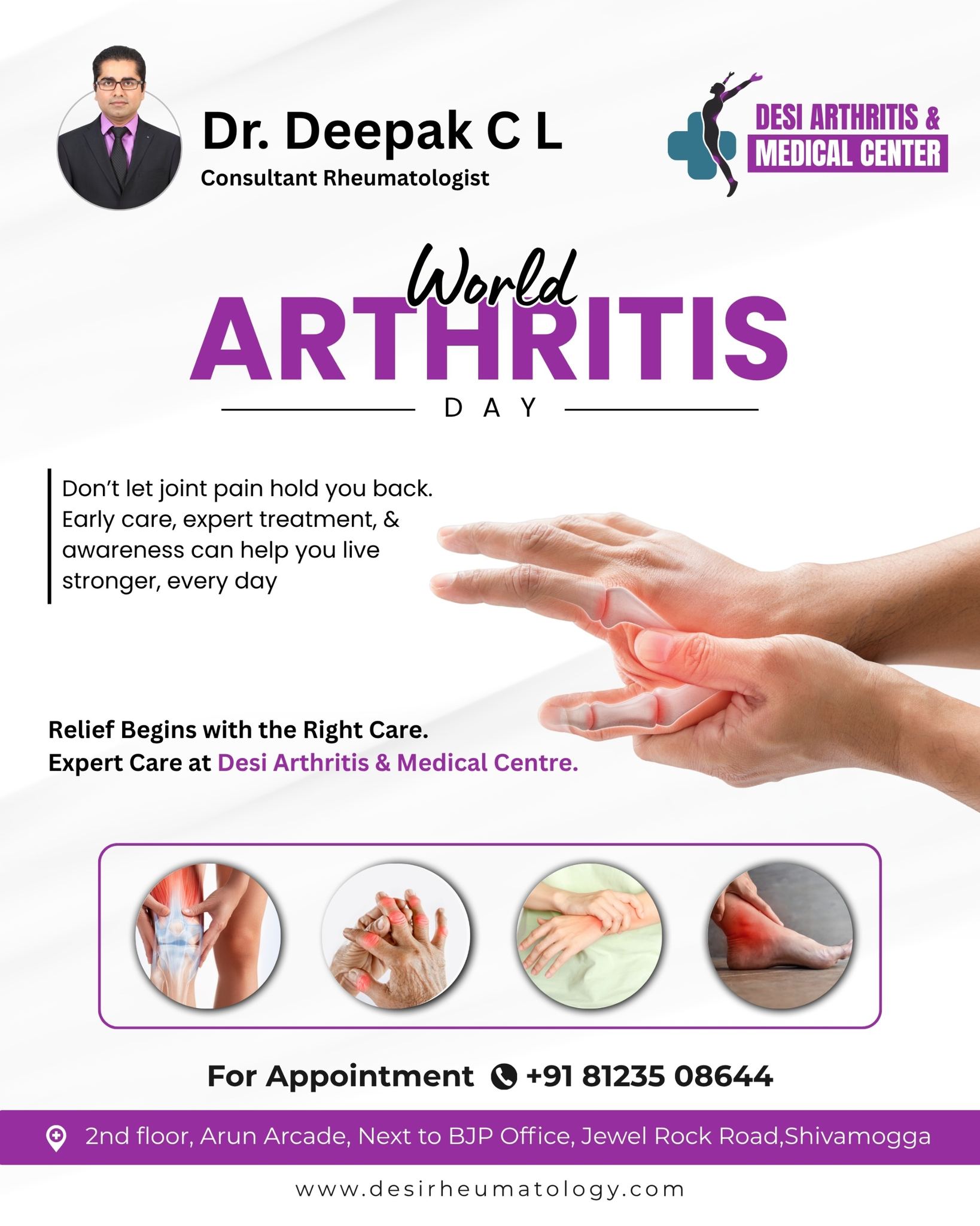Desi Arthritis & Medical Center Dr Deepak CL | Shimoga