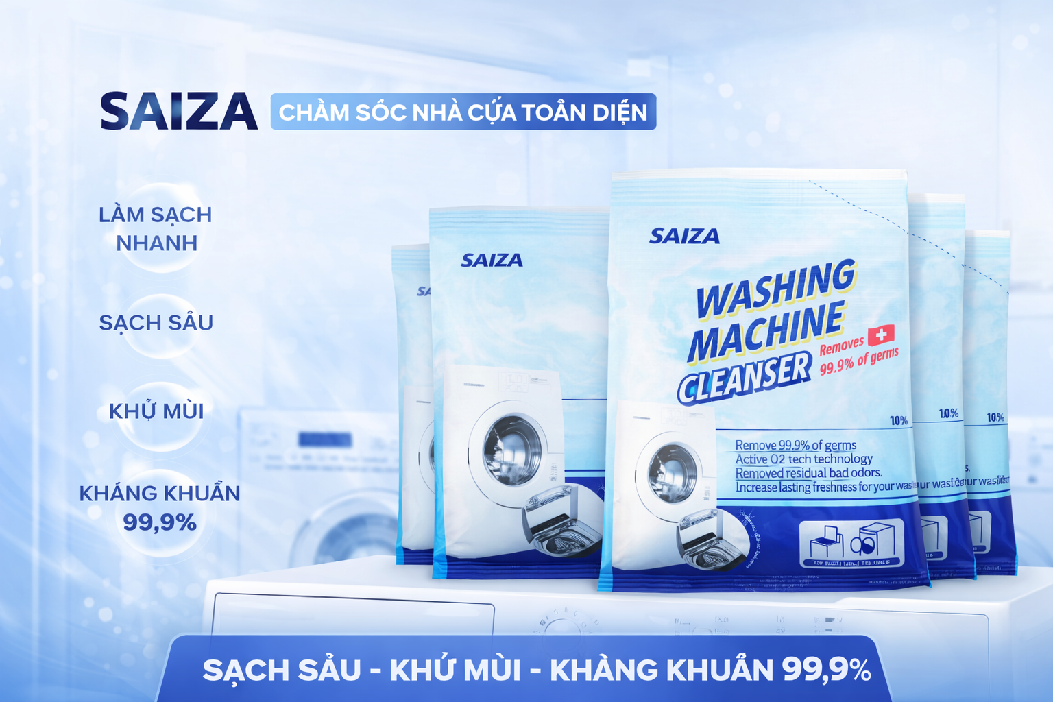 SAIZA - Bột tẩy lồng giặt