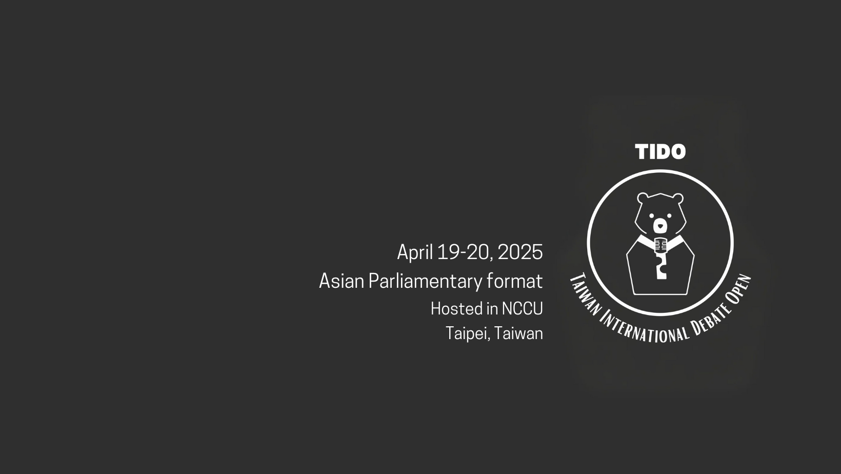 TIDO - Taiwan International Debate Open