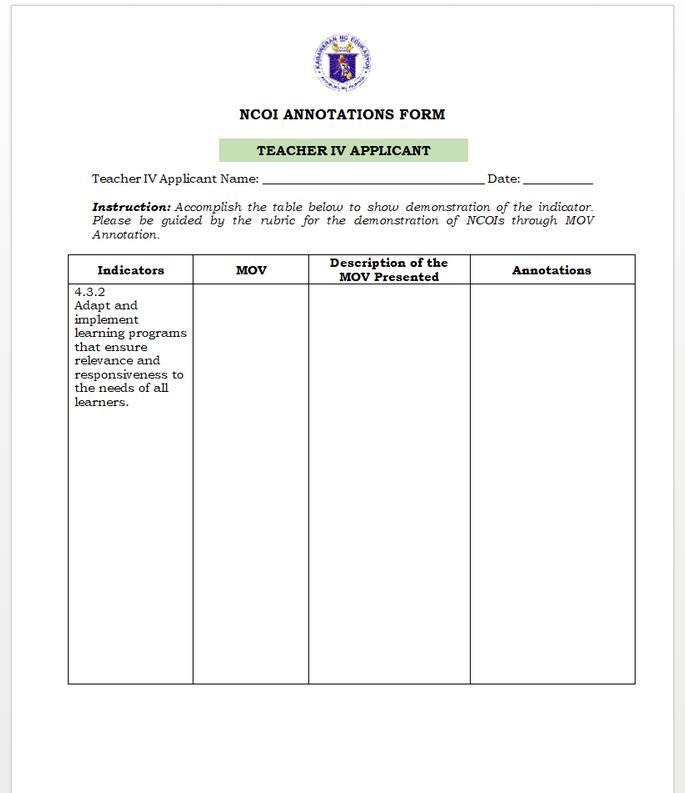 MATATAG TEACHERS' FILES - GRADE 2 | NCOI for Teacher IV | Facebook