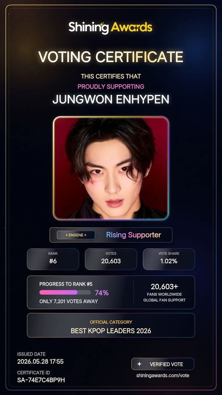 🚨🚨[ KMA 2026 ] GLOBAL RISING STAR AWARD ( FINAL ROUND )🚨🚨