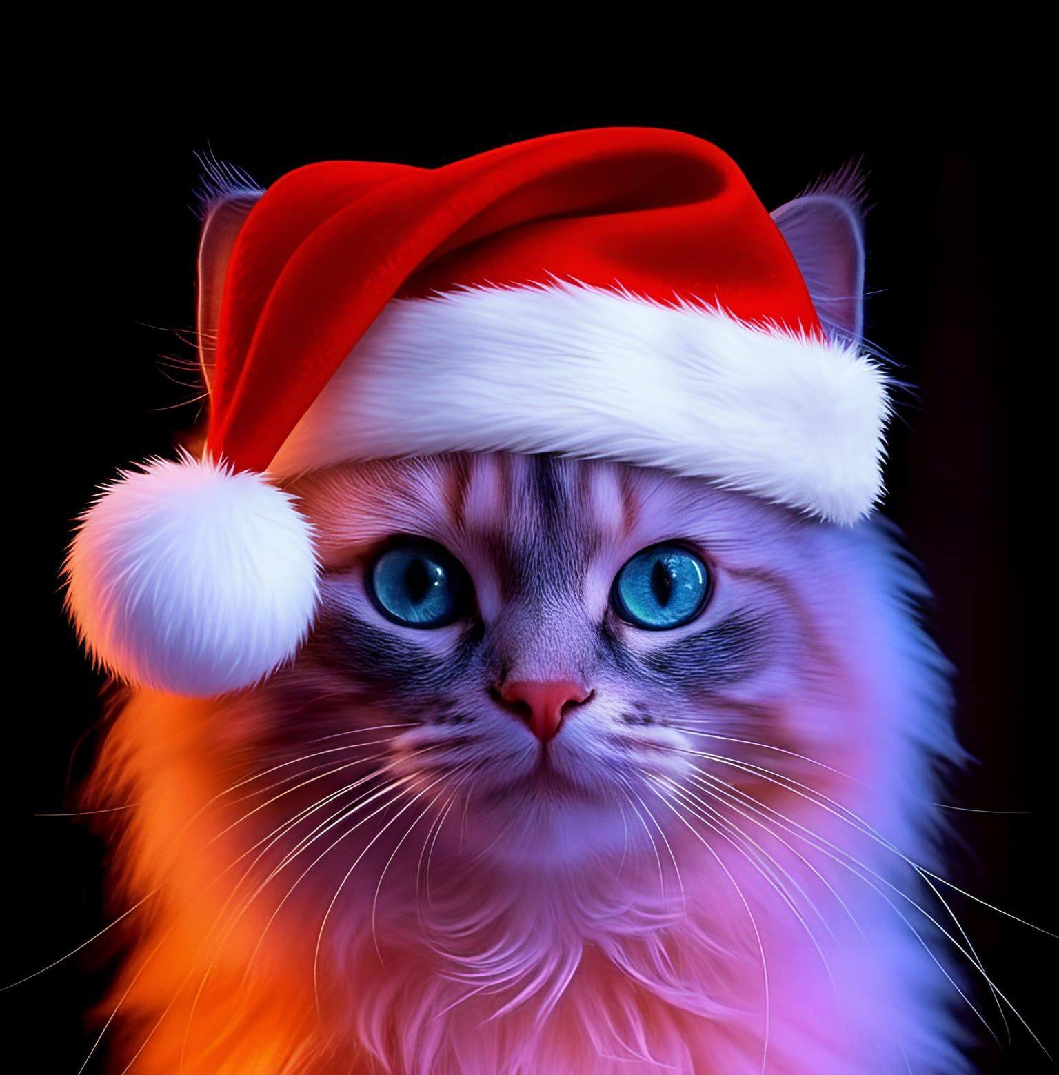 Cozy Christmas Cat Fireplace Vibes😺🐾😍 #christmasvibes #cutecat # ...