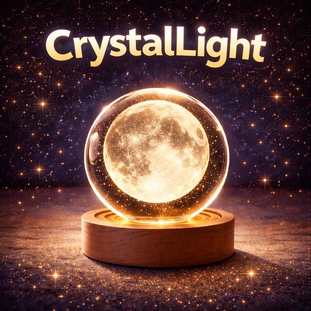 3D Lâmpada de Crystal Lua. #fyp #viral #presente #lua | CrystalLight ...
