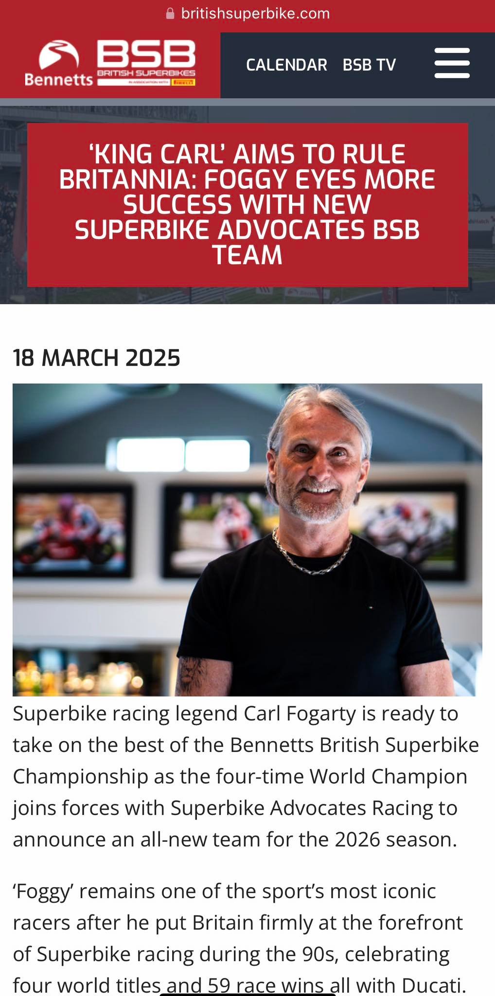 Carl Fogarty: Foggy – The Explosive Autobiography (Paperback) Good Condition