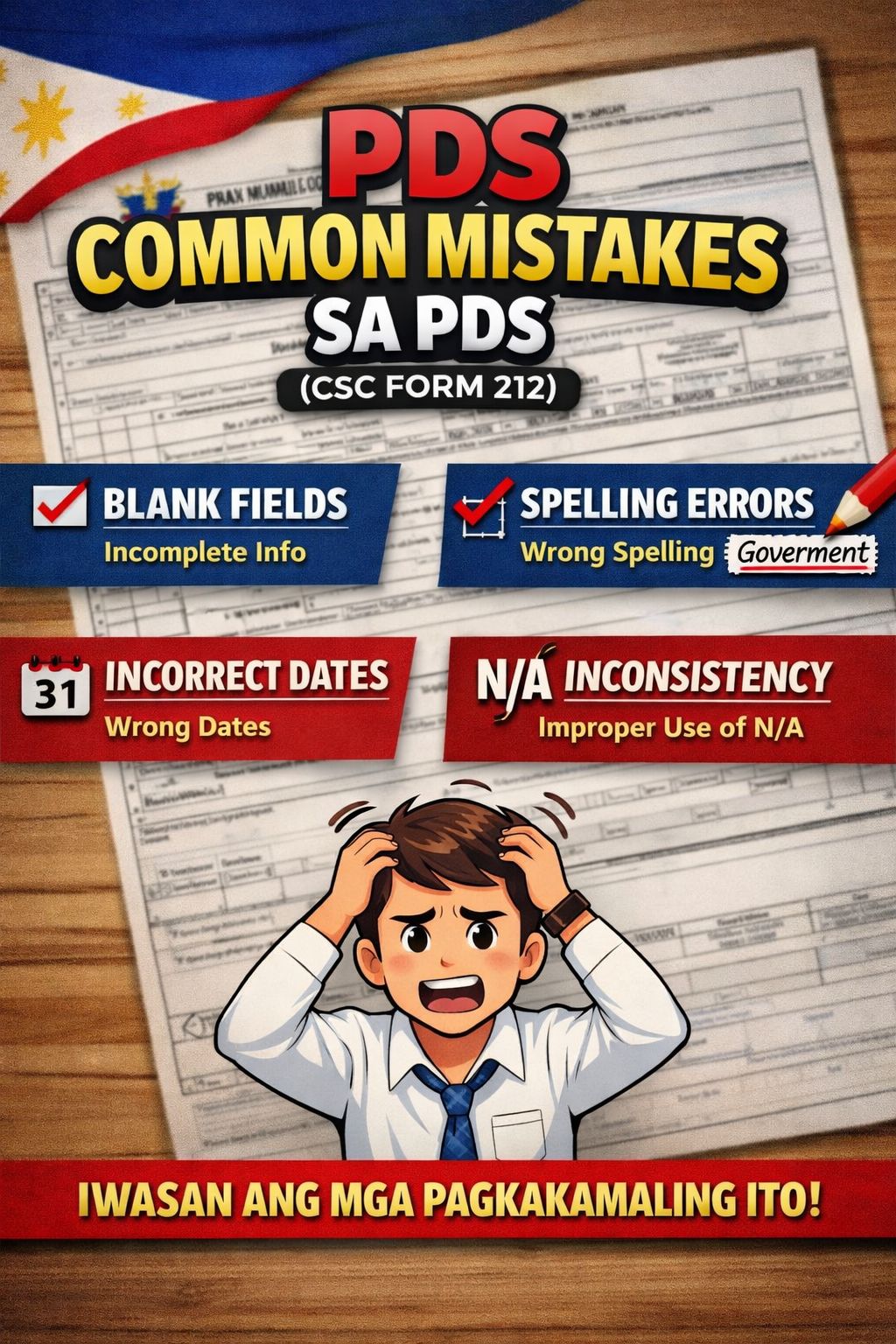 DepEd Philippines | COMMON MISTAKES SA PDS (CSC Form 212) | Facebook