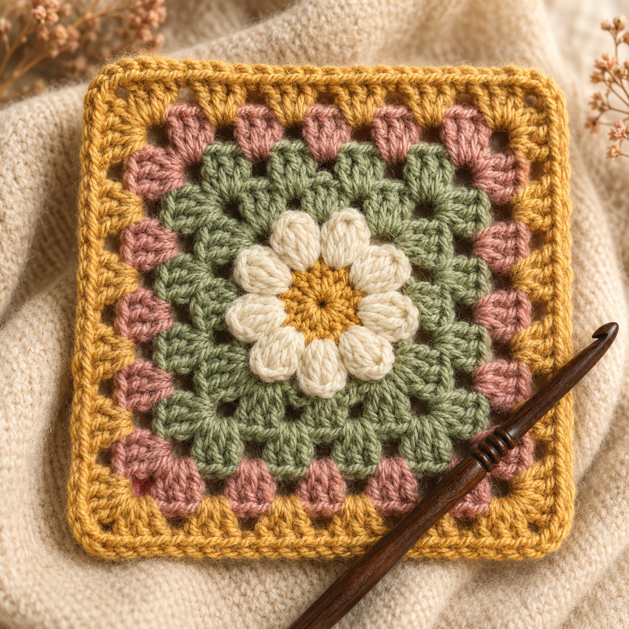Cute and simple granny square pattern ️#crochetpatterns #crochetlove #