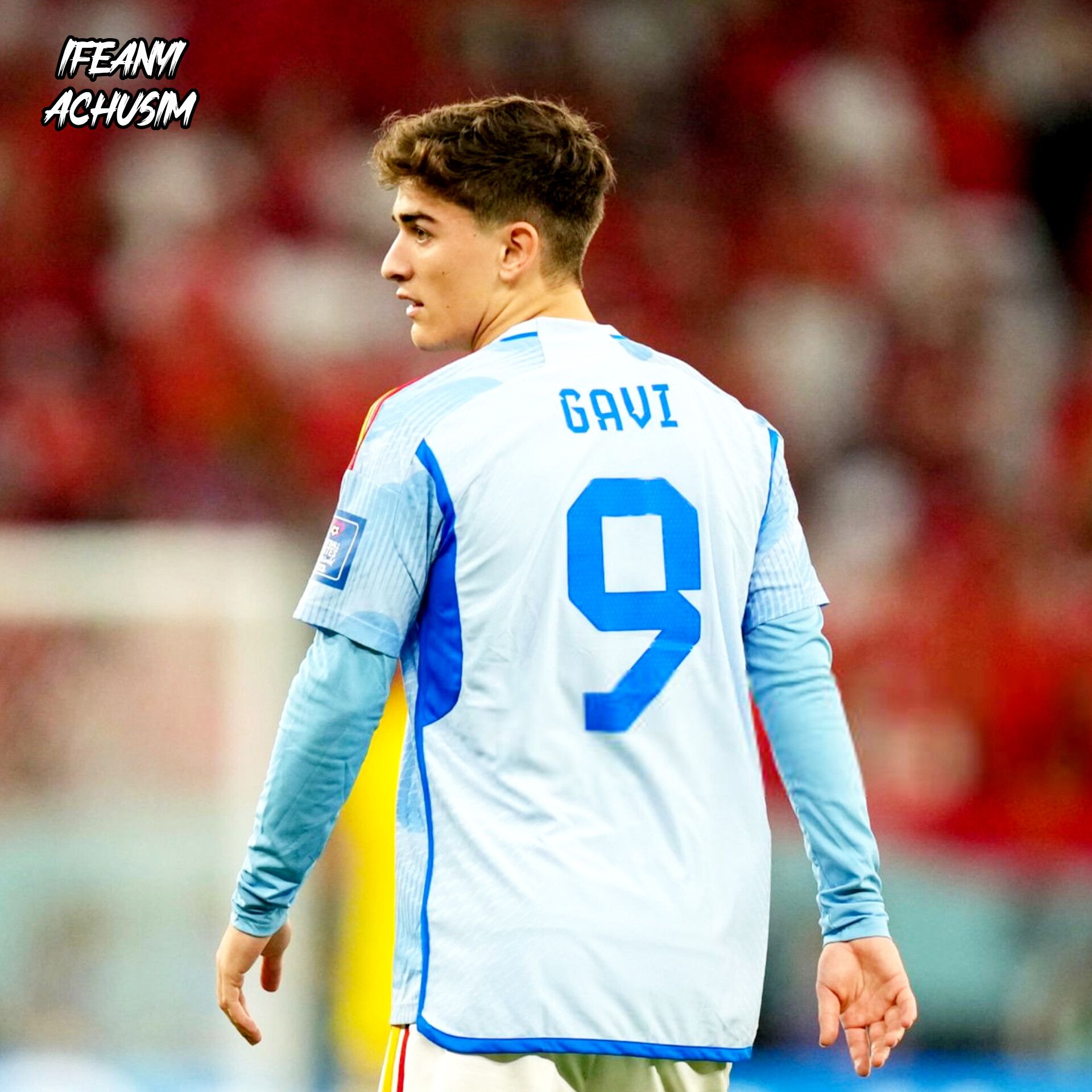 Gavi wears number 9 shirt for Spanish National Team