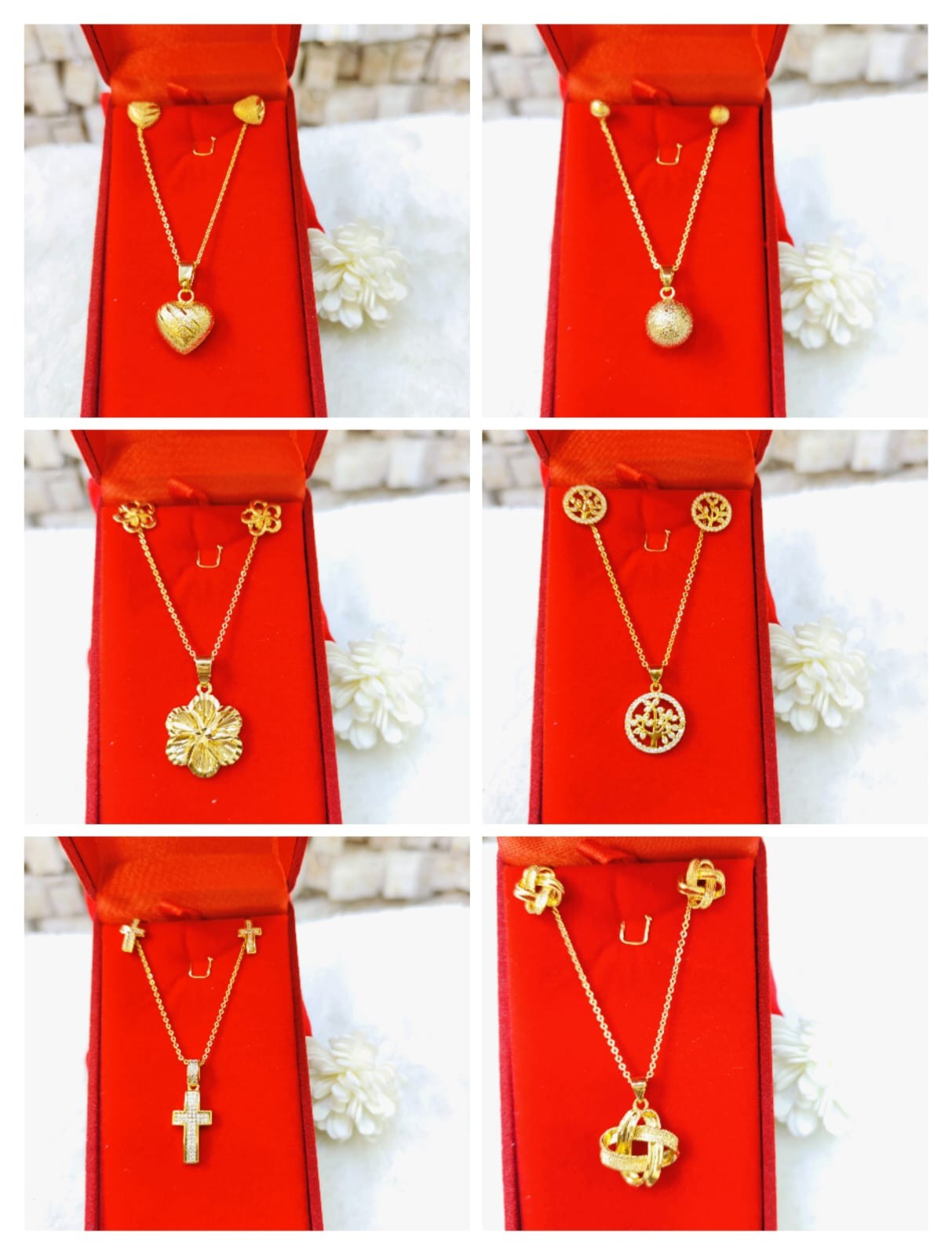 ?Set 6,399.00 earrings & necklace na 18k sdg 18