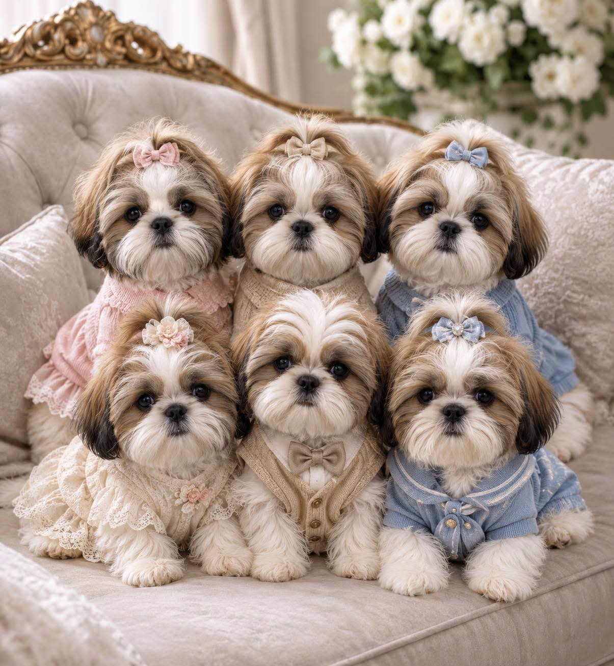 Triple the cuteness! Meet the adorable Shih Tzu trio that
