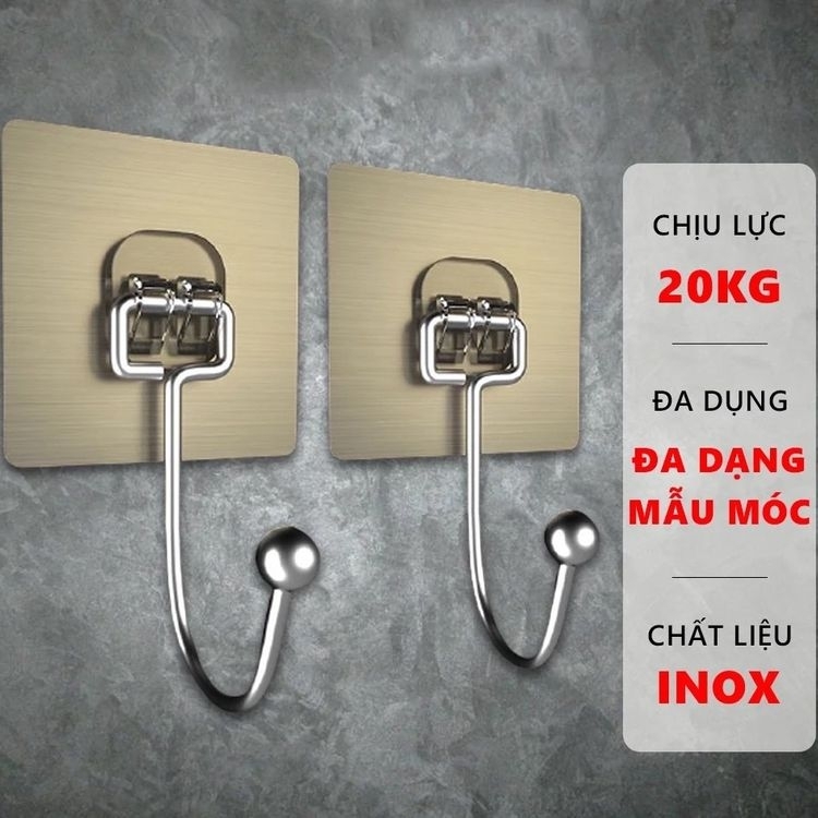 Móc dán tường inox - dính siêu chắc - Móc dán siêu dính, siêu chắc chịu ...