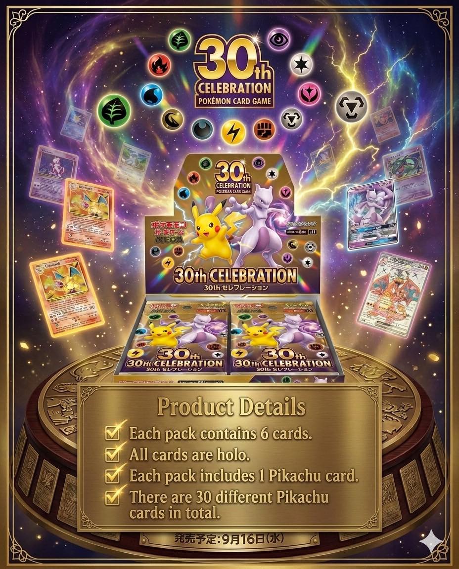 Pokémon 30th Anniversary Box contents revealed