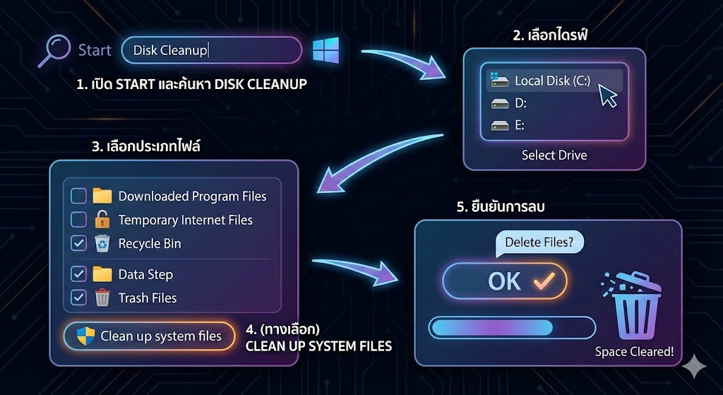 ไอทีไกด์ดอทคอม - #Infographic ขั้นตอนการเพิ่มพื้นที่บนคอมพิวเตอร์ ง่ายๆ ...