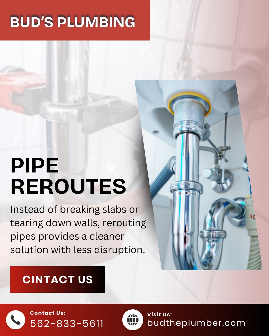 Bud's Plumbing - Reroute your pipes the smart way with... | Facebook
