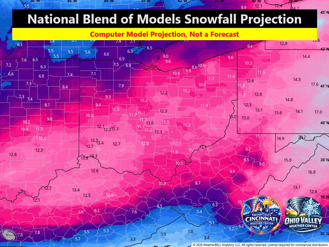 Cincinnati - This is the National Blend of Models -- a product created ...