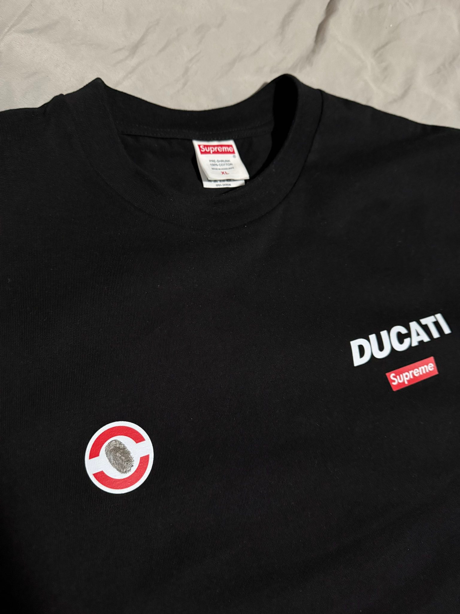 XL Supreme Ducati Logos Tee Black Ducati × Supreme Supreme x 