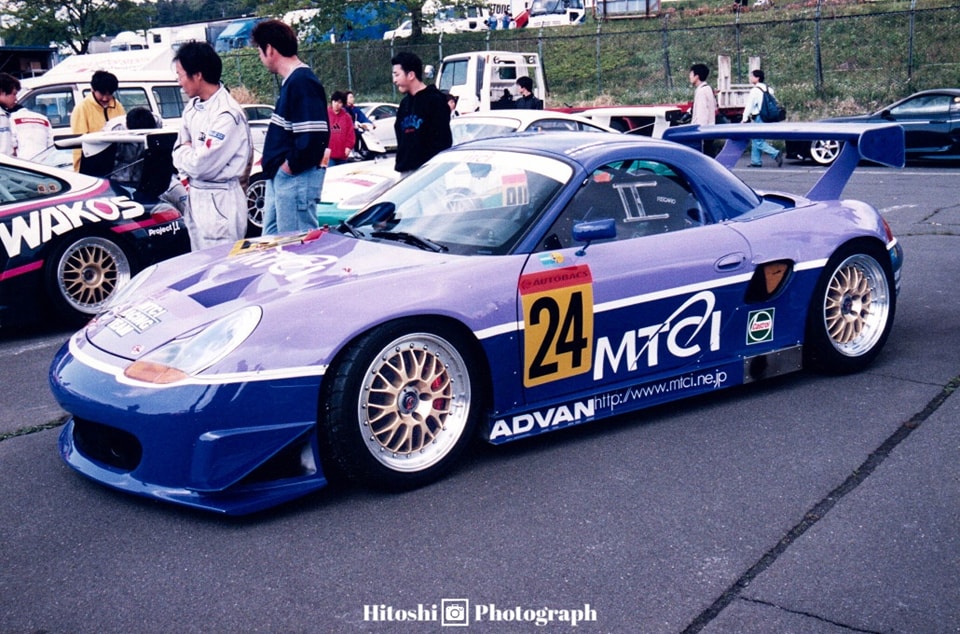 A German touch on Fuji Speedway in 2000. This Porsche 986 Boxster