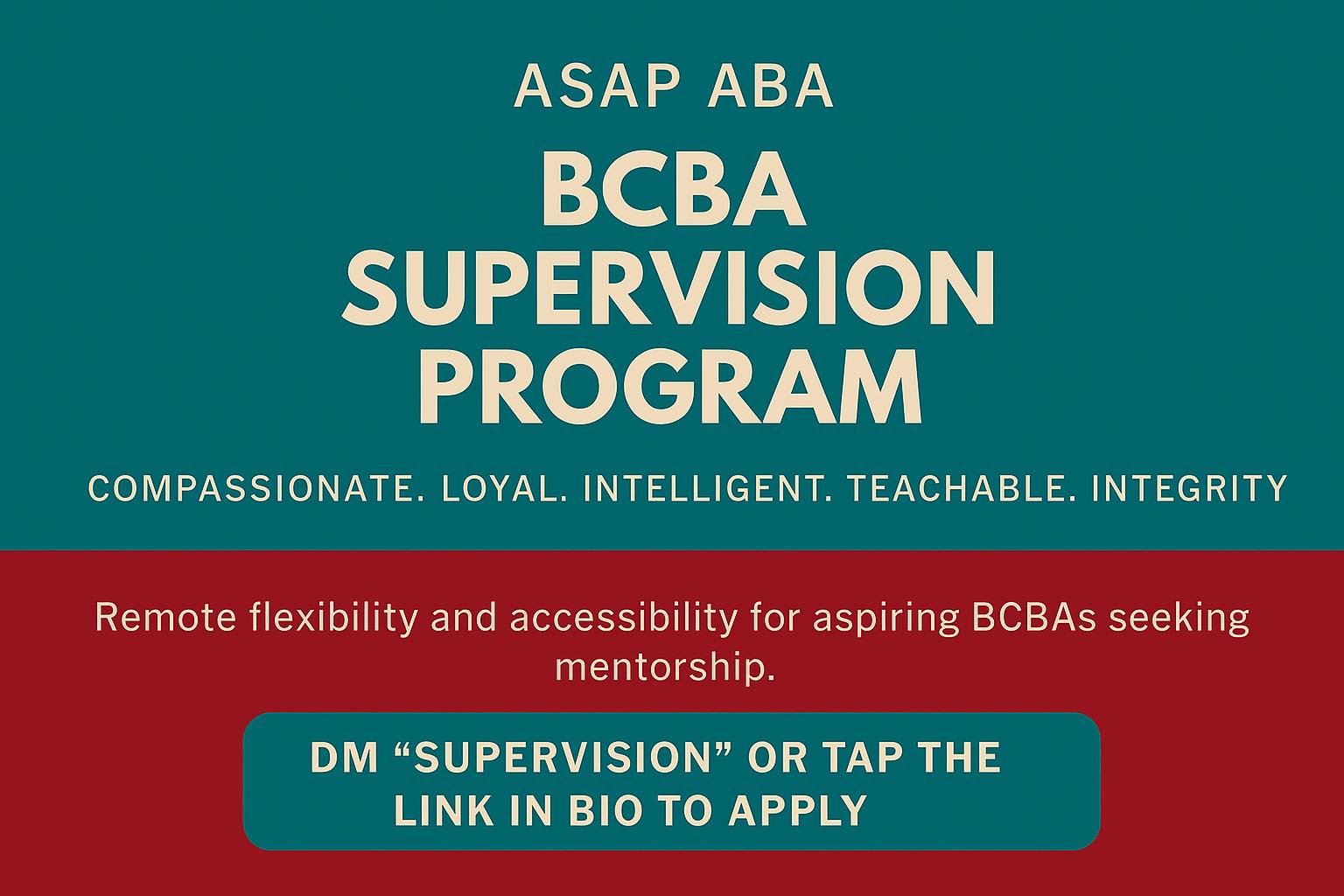 ASAP - Are you (or someone you know) working toward becoming a BCBA? 🎓 ...