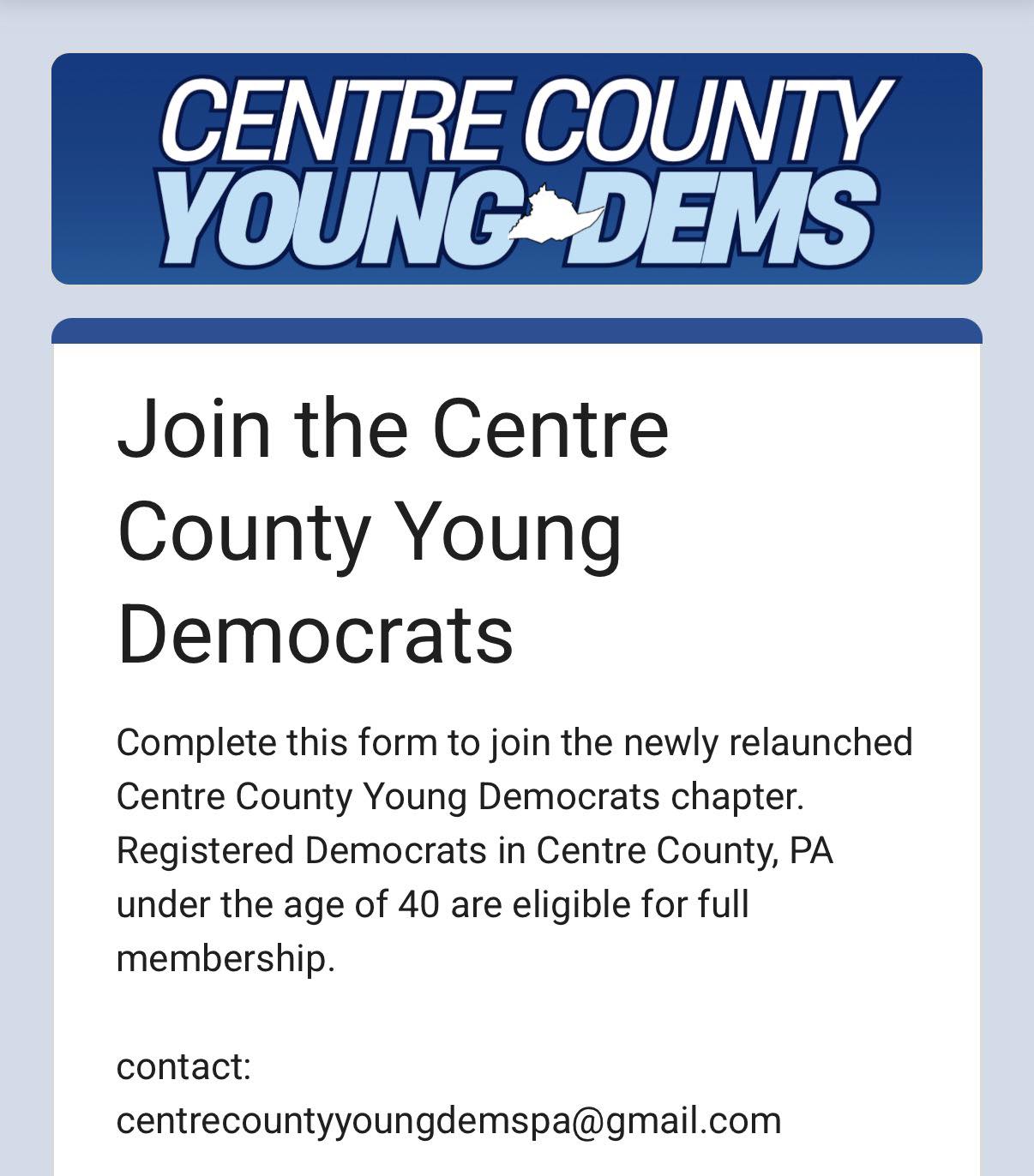 🔔 WE ARE SO BACK 📣 The... - Centre County Young Democrats | Facebook