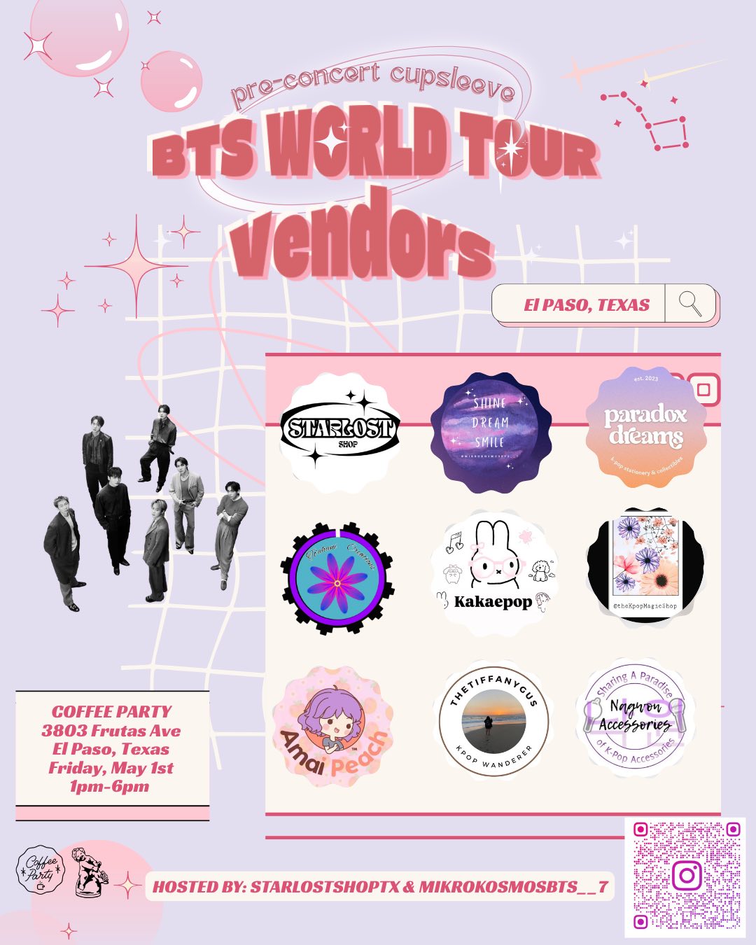 BTS concert cupsleeve vendors announced | El Paso, TX