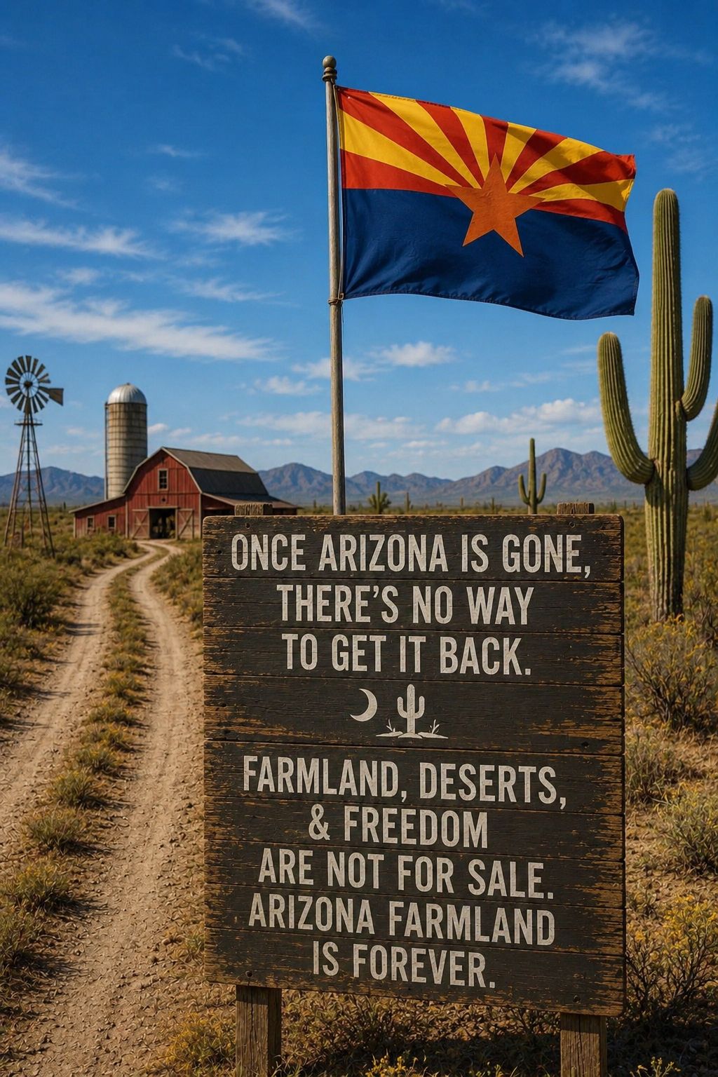 Freedom in desert landscapes of Arizona