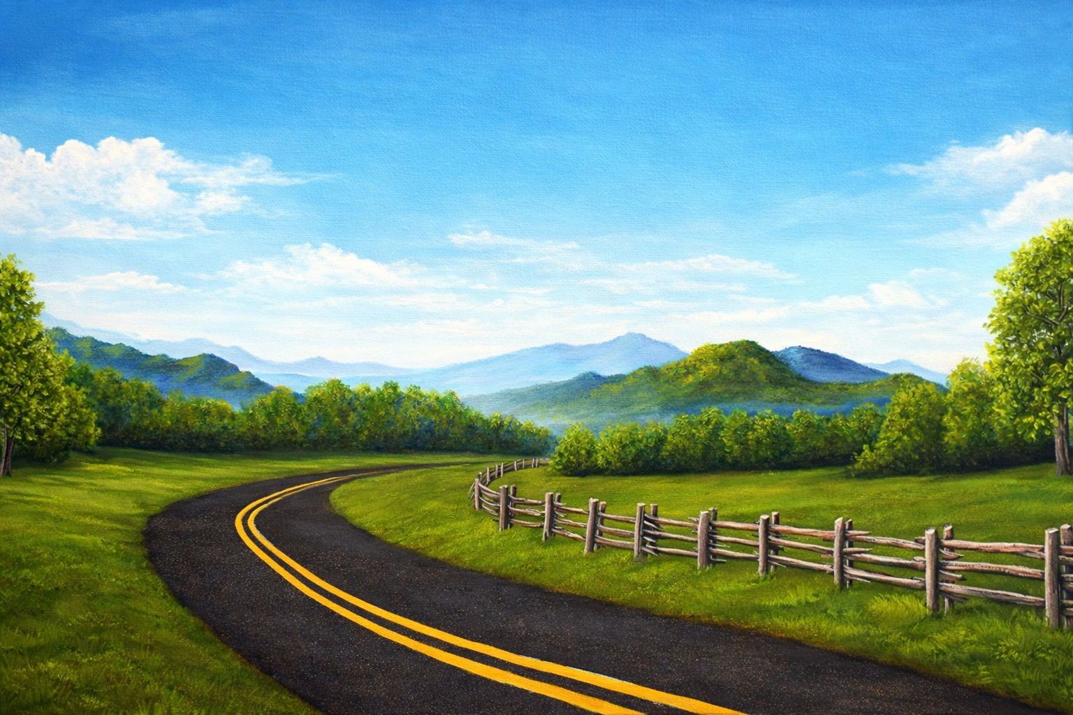 Blue Ridge Mountain Lovers | Original Oil painting of the Blowing Rock ...