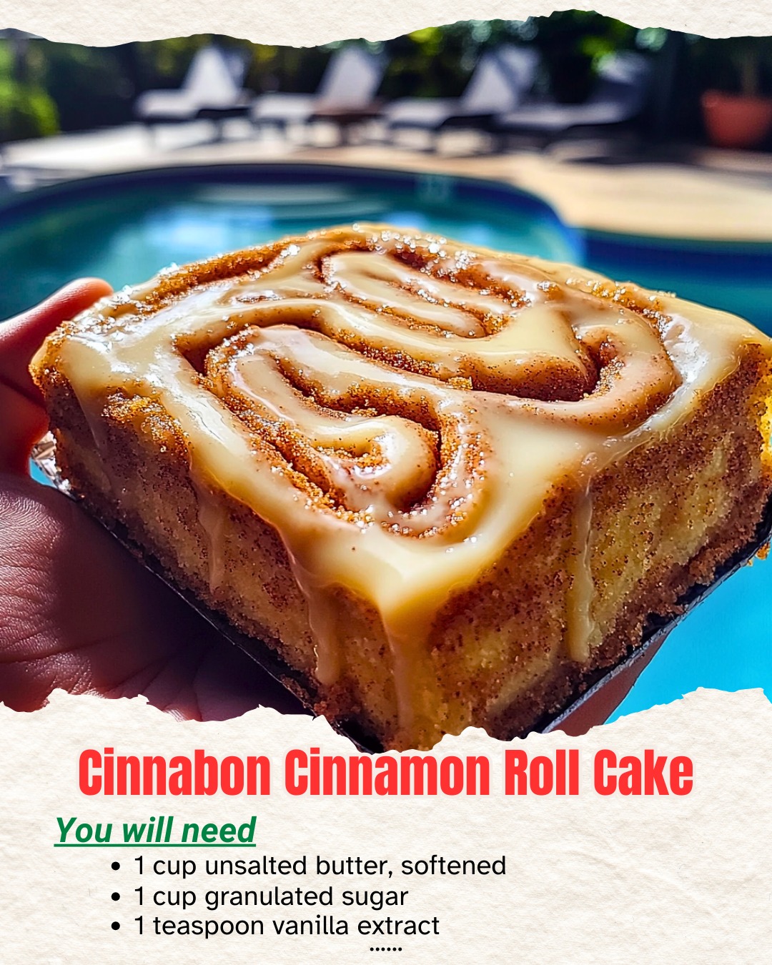 Cinnabon Cinnamon Roll Cake #fbyシvideo #easyrecipe #cakestagram