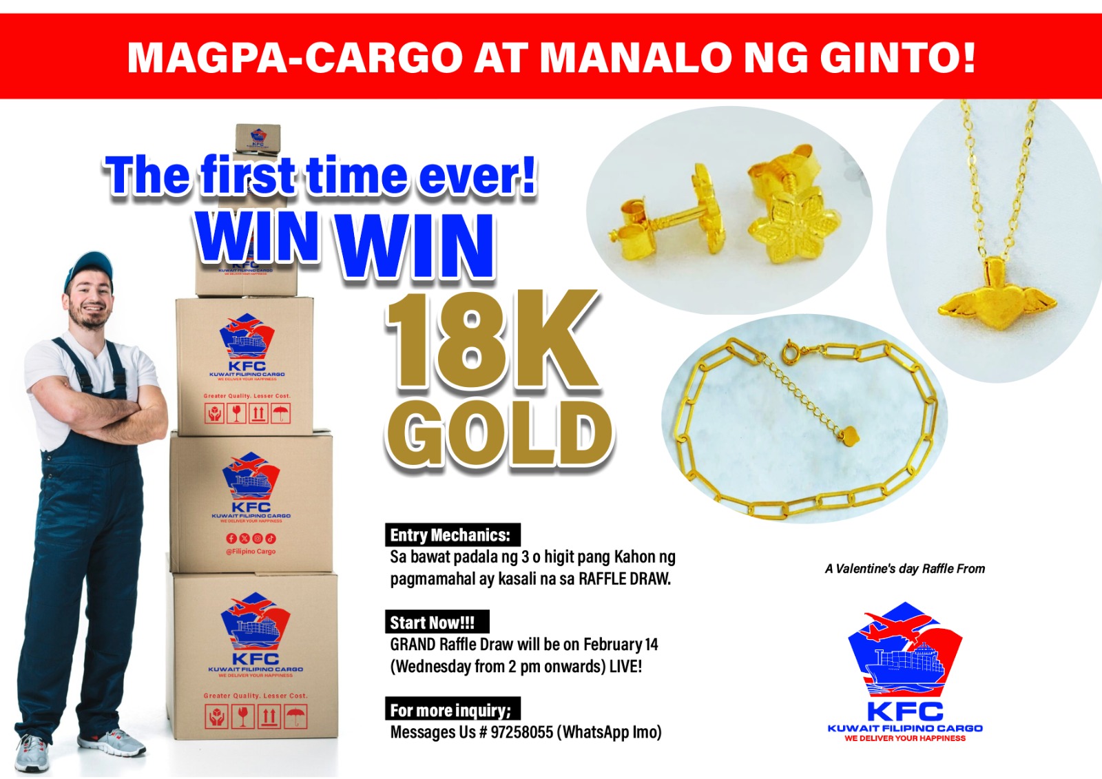 FIRST TIME EVER! Valentine's day Raffle..! FROM; KFC Kuwait Filipino ...