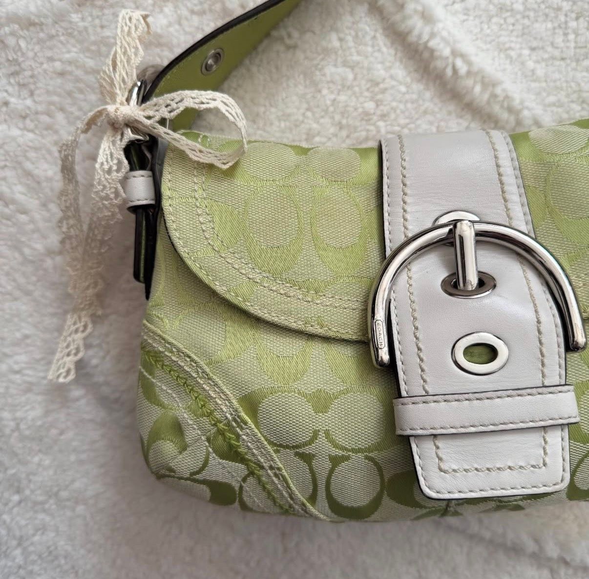 Coach y2k lime green soho bag $260 shipped
