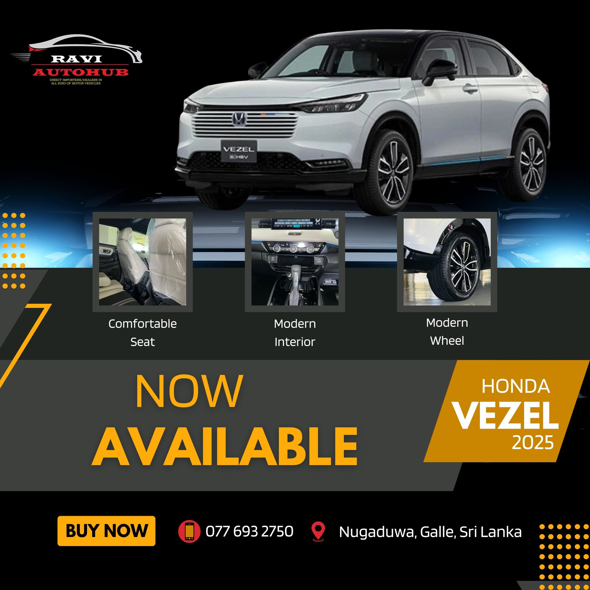 Ravi Autohub - Available for Sale – Honda Vezel Z Play... | Facebook