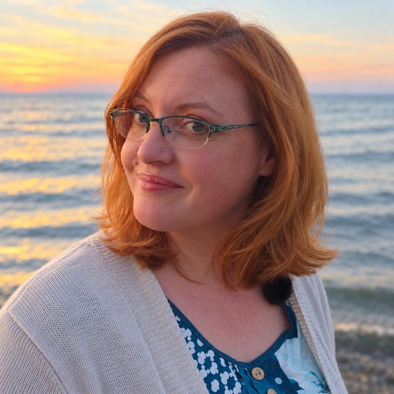 A smoother side, then all that texture. Valerie turns over a Lake Erie ...